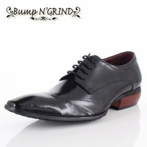 メンズ ビジネスシューズ Bump N GRIND バンプ アンド グラインド 靴 BG-6050 BLACK ブラック 外羽根 レースアップシューズ 本革 紳士靴