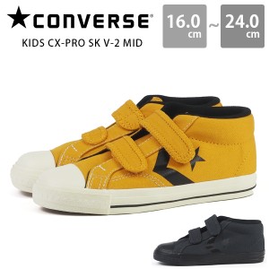 コンバース スニーカー キッズ ジュニア 子供 靴 ベルト ベルクロ 防滑 滑りにくい レトロ ブラック 黒 CHEVRON＆STAR ロゴ CONVERSE KID