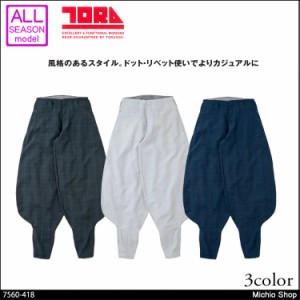 作業服 寅壱 チェック柄超超ロング八分 7560-418