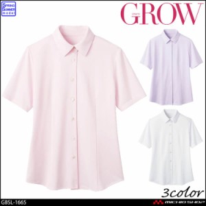 オフィス 事務服 制服 受付 SERVO サーヴォ GROW (グロウ) 半袖ブラウス  GBSL-1665 ストライプ