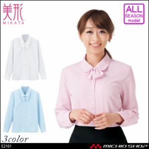 事務服 制服 セレクトステージ（神馬本店）長袖ブラウス[タイ付]　E2101