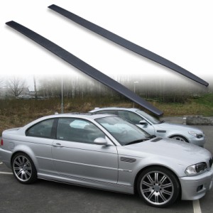 [FYRALIP] サイドエクステンション スポイラー アンダーフラップ BMW用 M3 E46用 2000-2006 PU製 左右セット 艶消し黒 マットブラック塗