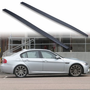 [FYRALIP] サイドエクステンション スポイラー アンダーフラップ BMW用 E90 M3用 2007-2013 PU製 左右セット 艶消し黒 マットブラック塗