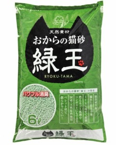 常陸化工　おからの猫砂緑玉 6L　猫砂