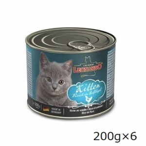 レオナルド 猫用 缶詰 クオリティ セレクション キトン 豊富なポートリー 200gx6