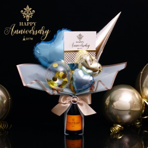 バルーン シャンパン付 結婚式 電報 プレゼント ギフト スパークリングワイン お祝い ジェンマ バルーン