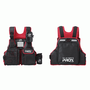 ≪'16年9月新商品！≫ PROX フローティングゲームベスト ブラック×レッド 大人用Sサイズ PX399SKR