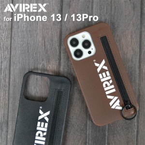 iphone13 ケース ブランド AVIREX アヴィレックス iphone13 Pro ケース avirex メンズ ジップ 背面ケース スリム avirex  ma1 メンズ レ