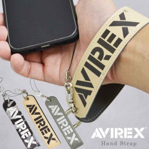 スマホ用 ストラップ おしゃれ ブランド AVIREX アヴィレックス ma1 ファッション avirex ハンドストラップ レザー iphone13 ケース クリ