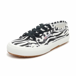 スニーカー スペルガ SUPERGA 2750-FANTASY COTU ビッグゼブラ ホワイト ブラック A4G 1S001W00-A4G レディース シューズ 靴 21Q1