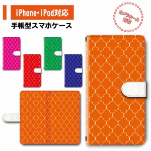 スマホ ケース カバー 手帳型 iPhone iPod iPhone11 iPhoneSE アイフォン 送料無料 モロッカン柄 タイル柄 幾何学模様 / dc-324