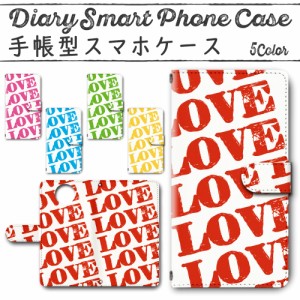 スマホケース スマホ ケース スマホカバー スマホ カバー 手帳型 Xiaomi Redmi Note 9T A001XM 対応 送料無料 LOVE ラブ / dc-019