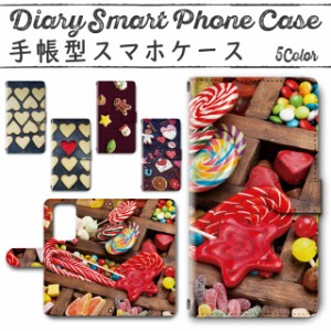 スマホケース 手帳型 Huawei P40 PRO 5G 対応 送料無料 スイーツ デザート クッキー お菓子 キャンディー / dc-389
