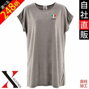 4.1oz オリジナル 刺繍 半袖 Ｔシャツワンピ ミニ丈 チュニック Ｔシャツワンピース ワンポイント ロゴ 無地 和柄 白 ホワイト グレー 灰