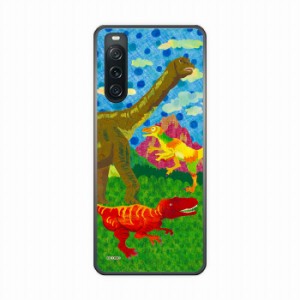 Xperia 5 V SOG12/SO-53D ケース ハードケース SO-52D SO-51D SO-54C スマホケース アニマル柄 恐竜 古代生物 ティラノサウルス 水玉 ホ