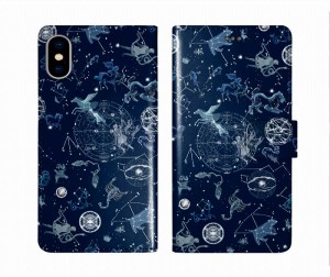 スカラー scolar iPhone15 ケース 手帳型 アイフォン 15Pro 15Plus 14 13 12 11 スマホケース カード入れ スマホカバー 手帳 宇宙 星座 