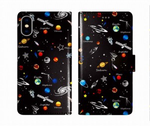 スカラー scolar iPhone15 ケース 手帳型 アイフォン 15Pro 15Plus 14 13 12 11 スマホケース カード入れ スマホカバー 手帳 宇宙 木星 