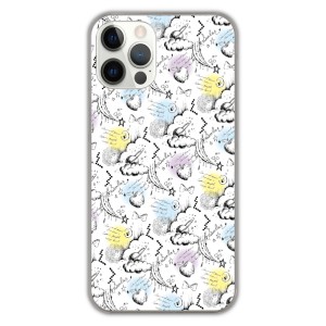 iPhone13 ケース スカラー スマホケース iPhone15 Plus 14 Pro 12 11 XS XR 8Plus ホワイト総柄 リンゴ スカラコ 宇宙 かわいい アイフォ