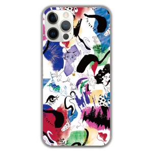 iPhone13 ケース スカラー スマホケース iPhone15 Plus 14 Pro 12 11 XS XR 8Plus ポップ アート ネコ達 かわいい ファッションブランド 