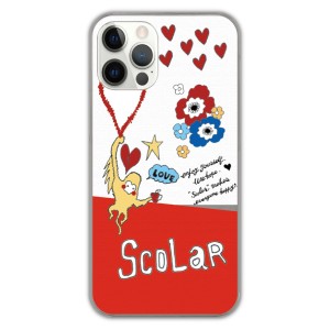 iPhoneSE 第3世代 第2世代 スカラー スマホケース ハードケース iPhone15 14Pro 13 12 11 ケース モンキー さる ハート 花 かわいい アイ