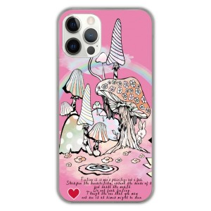iPhone13 Pro ケース スマホケース スカラー アイフォン13 Mini 12 11 SE 第3世代 メルヘン キノコ 虹 ハート ピンク かわいい デザイン 