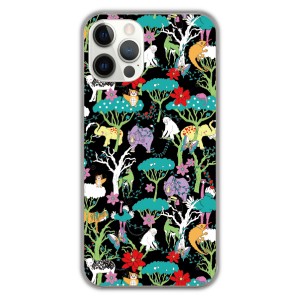iPhone13 Pro ケース スマホケース スカラー アイフォン13 Mini 12 11 SE 第3世代 メルヘン ジャングル アニマル柄 動物がいっぱい アイ