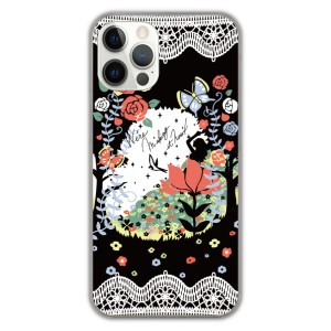 iPhone14 Pro ケース スカラー アイフォン 14 Plus 15 13 12 11 SE 第3世代 ハードケース 女性 シルエット 花 チョウ レース メルヘン か