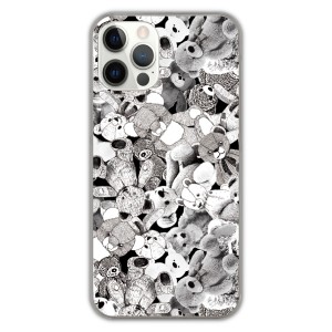 iPhone13 Pro ケース スマホケース スカラー アイフォン13 Mini 12 11 SE 第3世代 クマ ぬいぐるみ ベアー モノクロ アイフォンケース ア