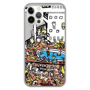 iPhoneSE 第2世代 第3世代 スカラー スマホケース iPhone15 14Pro 13 12 11 XS XR ハードケース 猫 ネコ イラスト ネコの街 アイフォンケ