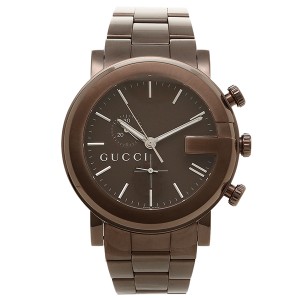 グッチ 時計 メンズ GUCCI YA101341 Gクロノ 日常生活防水 腕時計 ウォッチ ブラウン/シルバー