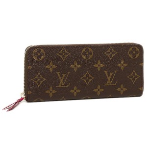 ルイヴィトン 財布 長財布 LOUIS VUITTON M60742 モノグラム ポルトフォイユ・クレマンス フューシャ