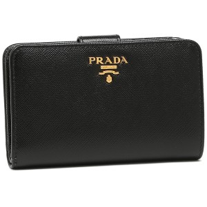 プラダ 財布 二つ折り財布 レディース PRADA 1ML225 QWA F0002 ブラック