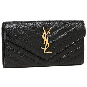 サンローラン 財布 長財布 レディース SAINT LAURENT PARIS 372264 BOW01 1000 ブラック