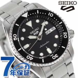 セイコー5 スポーツ SKX Mid-size Sports Style 自動巻き 腕時計 ブランド メンズ レディース Seiko 5 Sports SBSA225 アナログ ブラック