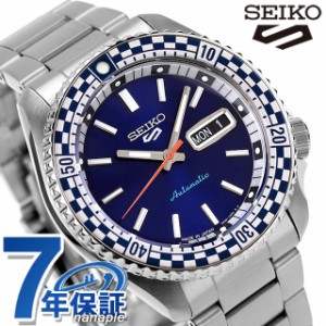 セイコー5 スポーツ チェッカーフラグ 自動巻き 腕時計 ブランド メンズ Seiko 5 Sports SBSA243 アナログ ブルー 日本製