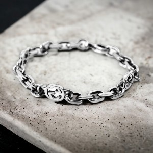 【2日間限定★全品400円OFFクーポン】 グッチ ブレスレット インターロッキングG sterling silver ユニセックス メンズ レディース 62079