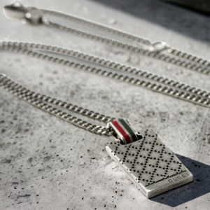 【2日間限定★全品400円OFFクーポン】 グッチ ネックレス GUCCI ディアマンテモチーフ ペンダント シルバー925 メンズ レディース 310481