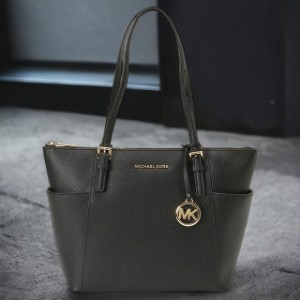 マイケルコース MICHAEL KORS 30F2GTTT8L 001 BLACK MKロゴチャーム付 トートバッグ ショルダーバッグ ブラック レディース JET SET ITEM