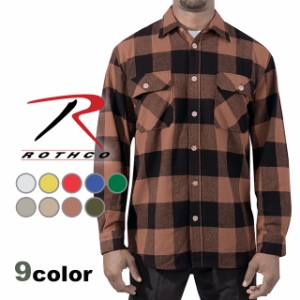 ロスコ カジュアルシャツ メンズ ブランド Rothco チェックシャツ S M L フランネルシャツ ボタンダウン チェック カジュアル アメカジ 