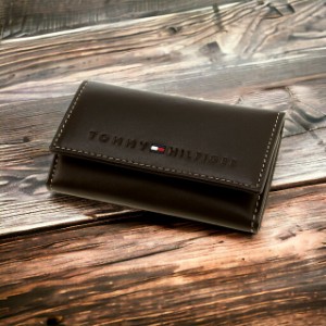 トミー ヒルフィガー キーケース メンズ ブランド TOMMY HILFIGER Wellesley Leather 革 レザー 31TL17X005-200 ブラウン 小物