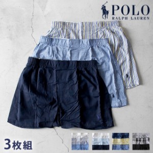 ポロ ラルフ ローレン トランクス メンズ ブランド Polo Ralph Lauren P3 Classic Fit Woven Boxer S M L 3枚セット ストライプ 下着 ア