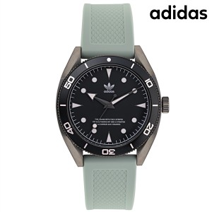 アディダス EDITION TWO クオーツ 腕時計 ブランド メンズ adidas AOFH22001 アナログ ブラック ライトグリーン 黒