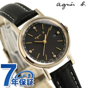 アニエスベー ソーラー レディース 腕時計 FBSD936 agnes b. ブラック 革ベルト 時計