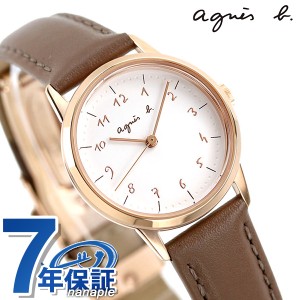アニエスベー 時計 マルチェロ 27mm 日本製 レディース 腕時計 FBSK940 agnes b. ホワイト ブラウン