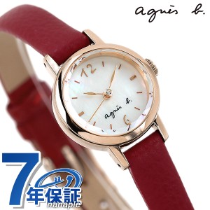 アニエスベー 時計 限定モデル クオーツ レディース 腕時計 FCSK743 agnes b. ホワイトシェル レッド