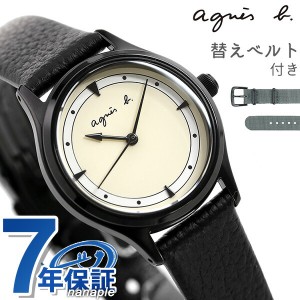 【6/23限定★1000円OFFにさらに+3倍】 アニエスベー 時計 レディース 腕時計 FCSK921 agnes b. アイボリー ブラック