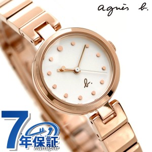 アニエスベー レディース 腕時計 シンプル 3針 FCSK925 agnes b. ホワイト ピンクゴールド 時計