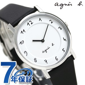 アニエスベー 時計 レディース マルチェロ FCSK930 agnes b. ホワイト ブラック 腕時計 革ベルト