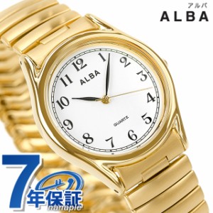 セイコー アルバ クオーツ メンズ 腕時計 AQGK440 SEIKO ALBA ホワイト ゴールド