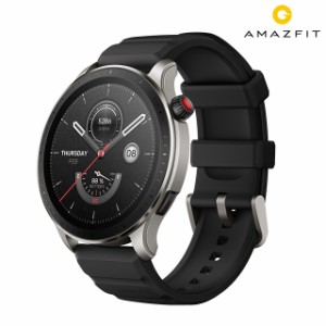 アマズフィット GTR4 充電式クオーツ スマートウォッチ メンズ レディース Alexa Bluetooth Amazfit SP170050C181 デジタル ブラック 黒